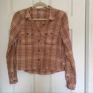 EUC Gingham Toad&Co lightweight crop